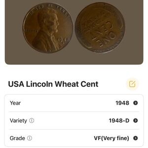 1948 D Lincoln Wheat Penny
